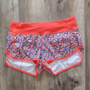 Floral printed lulu lemon shorts